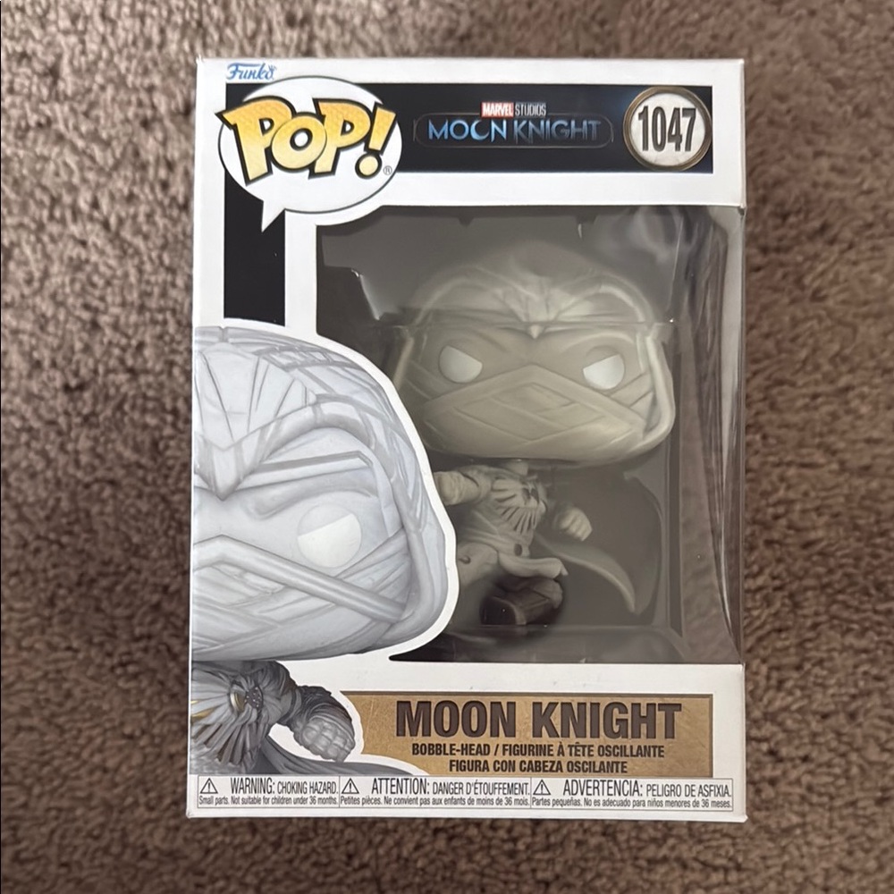 Funko Moon Knight Bobble-Head Figure - Gray and White